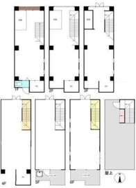 木場2丁目ビル 1-6階 間取り図