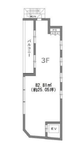 西麻布一丁目ビル 3階 間取り図