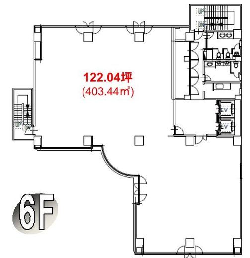 京急建設イマスビル 6階 間取り図