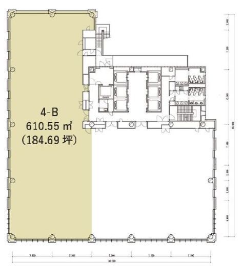 渋谷南東急ビル 4-B 間取り図