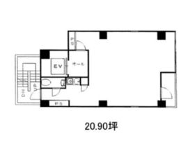 芝大門第一ビル 8階 間取り図