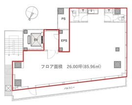 安和司町ビル 8階 間取り図