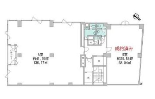 内山ビル (人形町) 4階A 間取り図