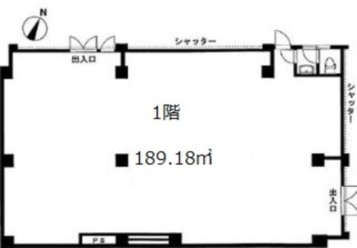 堀第五富岡ビル 1階 間取り図