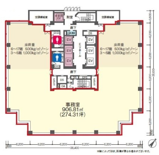 FOREFRONT TOWER 13階 間取り図