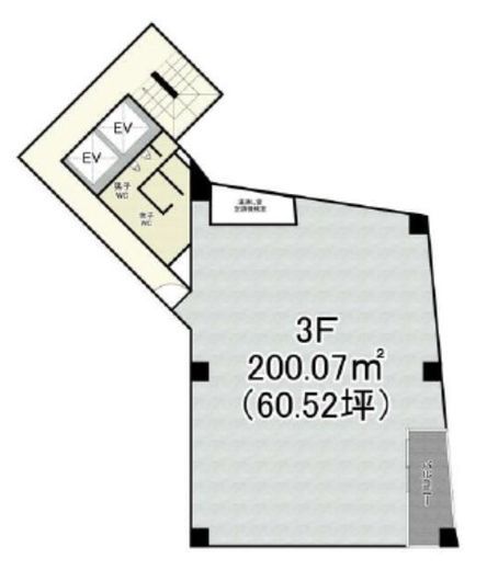 渋谷桜丘ビル 3階 間取り図