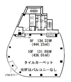 青山安田ビル(青山一丁目) 9階 間取り図
