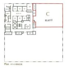 Dタワー西新宿 11階C 間取り図
