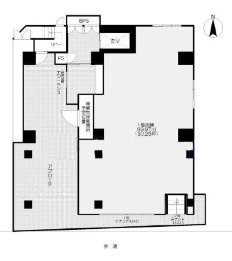 仮) 溝井ビル 1階 間取り図