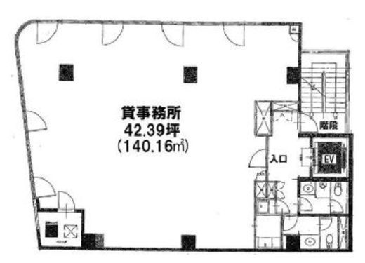 日本橋水天宮ビル 5階 間取り図