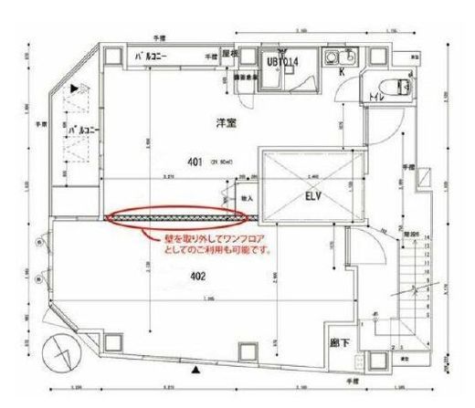 エスポワール富士 401・402 間取り図