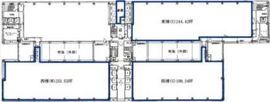 タイム24ビル 8階西棟(W) 間取り図