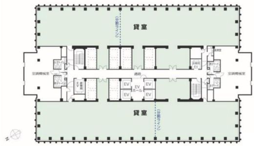 新宿野村ビル 11階東12-22 間取り図