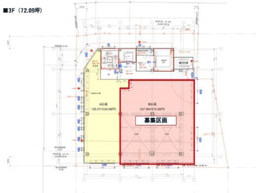 新宿区荒木町プロジェクト 3階 間取り図