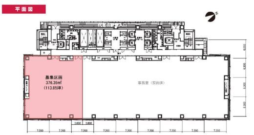 渋谷アクシュ 19階南西 間取り図