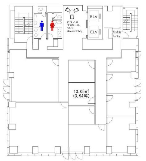 日総第22ビル 4階B 間取り図