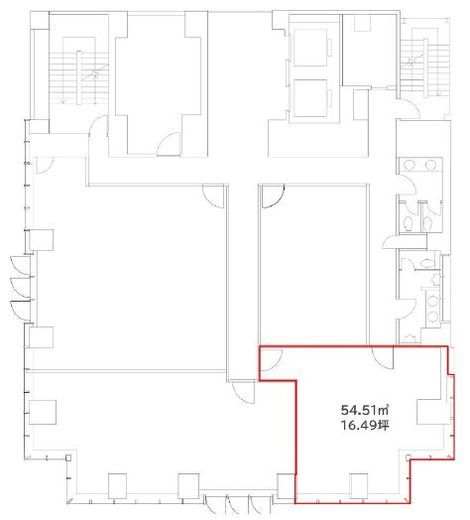 日総第22ビル 8階B 間取り図