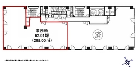 西新橋第一法規ビル 2階1 間取り図