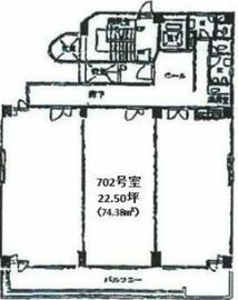 和倉ビル 702 間取り図