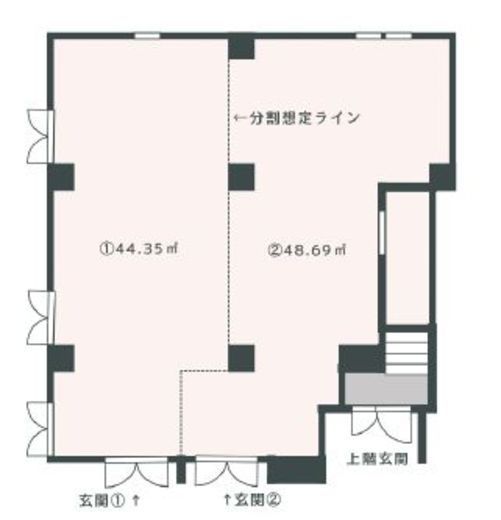 原宿ハイム 1階 間取り図