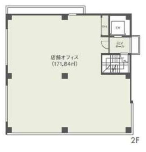 ザ・トライベッカ代官山(事務所) 2階 間取り図