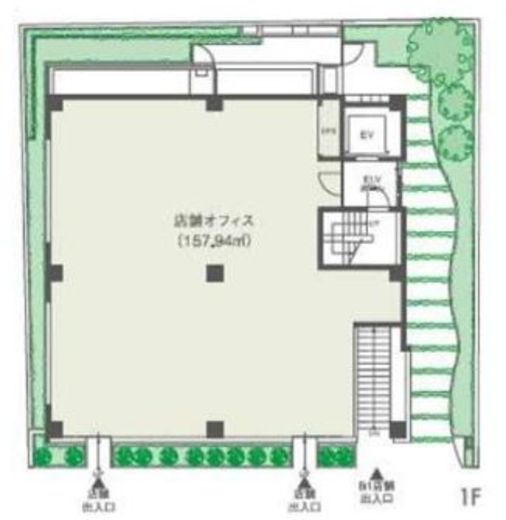 ザ・トライベッカ代官山(事務所) 1階 間取り図