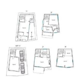 原宿House B1-4階 間取り図