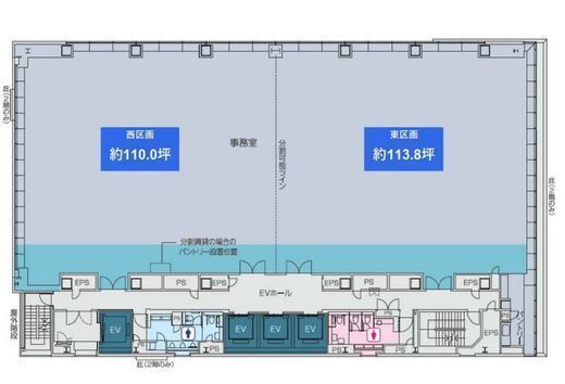 WORKVILLAKYOBASHI(旧:住友商事八重洲ビル) 6階西 間取り図