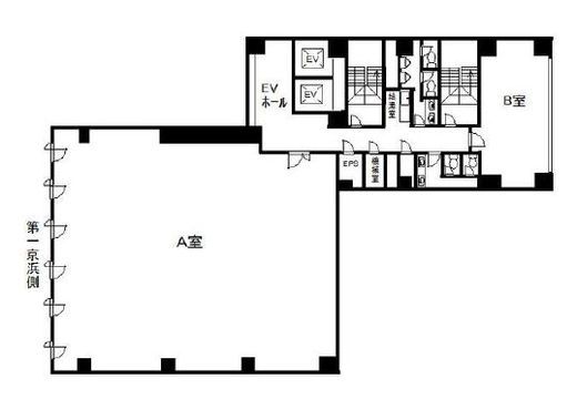 芝エクセレントビル 6階A+B 間取り図
