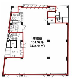87ビルディング岩戸町 2階 間取り図