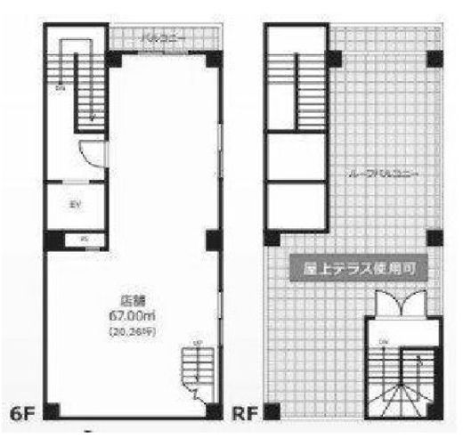 FACE四谷 6階 間取り図