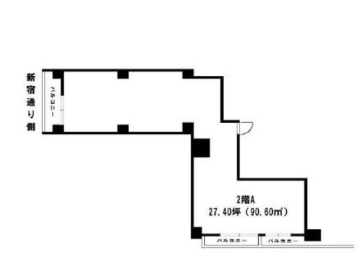 パークフロント新宿 2階A 間取り図
