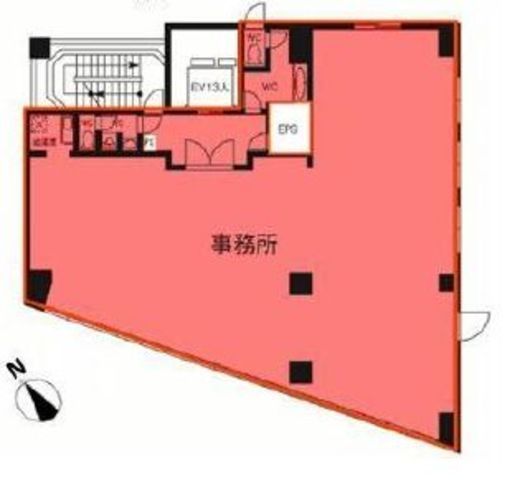 北参道サンイーストテラス 2階 間取り図