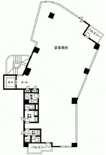 簗場ビル 3階 間取り図