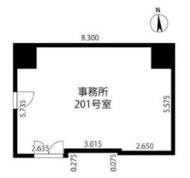 麹町パークハウス(事務所) 201 間取り図