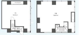 UGHD人形町(店舗・事務所) 1階～2階 間取り図