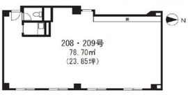 新宿Qフラットビル 208・209 間取り図