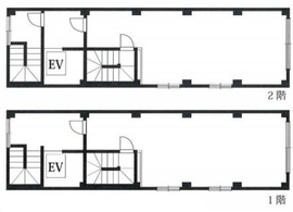 抜弁天CKビル 1・2階 間取り図