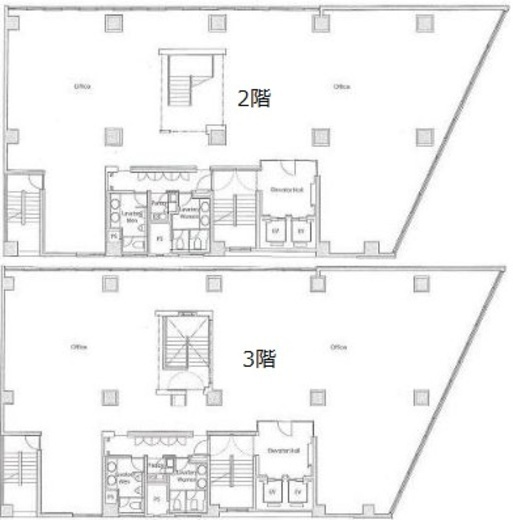 神田岩本町プラザビル 2-3階 間取り図