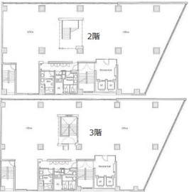 神田岩本町プラザビル 2-3階 間取り図