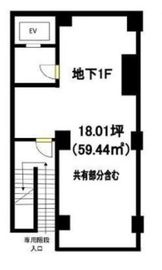 浜夕ビル B1階 間取り図