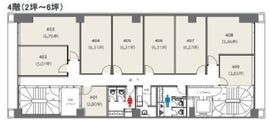 クロスオフィス新宿 409 間取り図