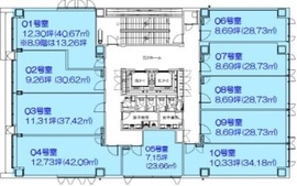 クロスオフィス三田 705 間取り図