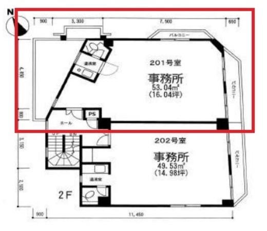 ツルマキハウススター 201 間取り図