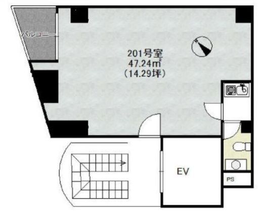 新宿大澤ビル 201 間取り図