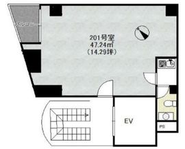 新宿大澤ビル 201 間取り図