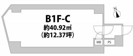 アズミュージック新宿御苑 B1階C 間取り図