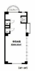 神楽坂グリーンランドビル 4階 間取り図