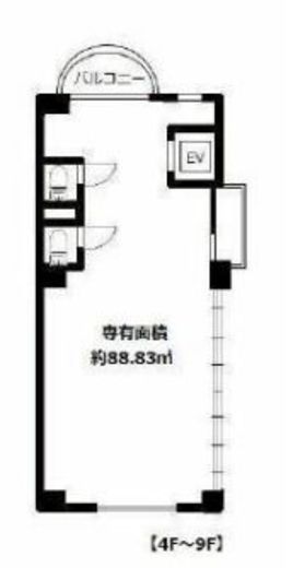 神楽坂グリーンランドビル 3階 間取り図