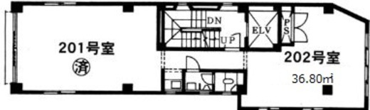 浅野屋ビル 202 間取り図